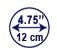 diameter in cm and inch