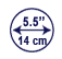 diameter in cm and inch