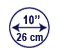 diameter in cm and inch