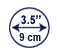 diameter in cm and inch